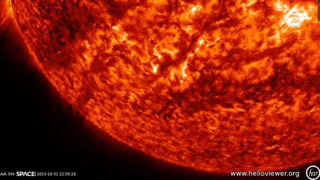 Massive solar magnetic filament erupts on Halloween, may be Earth-directed!