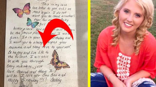 Her Father Passed Away When She Was 16. On Her 21st Birthday She Read His Last Letter