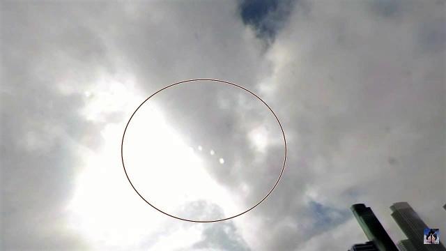 Fleet of UFOs captured with a 360 Video camera over San Francisco, CA