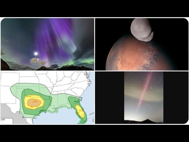 RED ALERT! Wild Weather for Texas & Florida tomorrow! Mars' Moon Deimos has a butt!