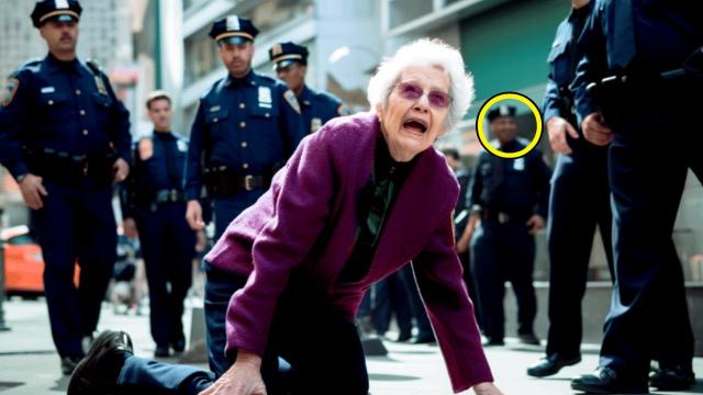 Officers Laugh At Elderly Woman - They Turn Pale When They Learn Who Her Son Is