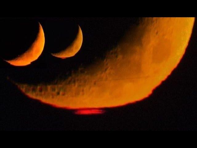 Sky watcher captures strange red flash on the Moon