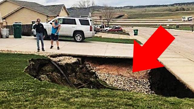 This Neighborhood Sinkhole Gave Way To Something Surprising Underground