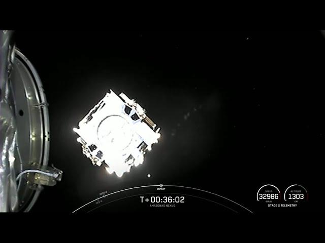 Watch SpaceX deploy big Amazonas Nexus satellite in view from space