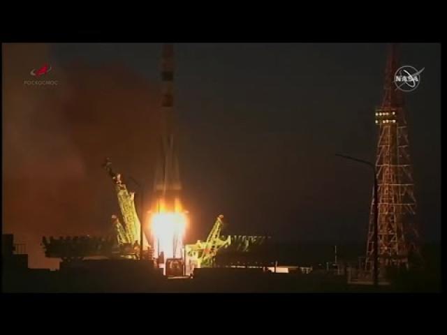 Blastoff! Russia launches NASA astronaut and two cosmonauts to space station