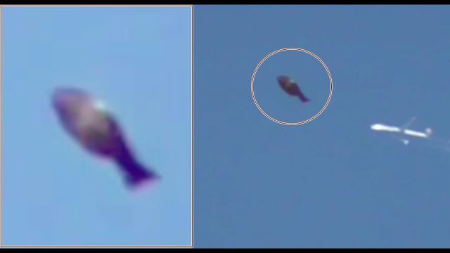 Strange UFO mimicking a fish filmed over london