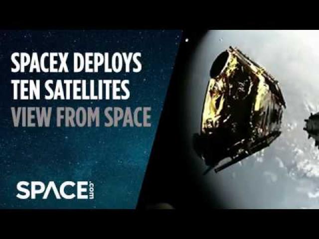 SpaceX Deploys Iridium NEXT Satellites - View From Space