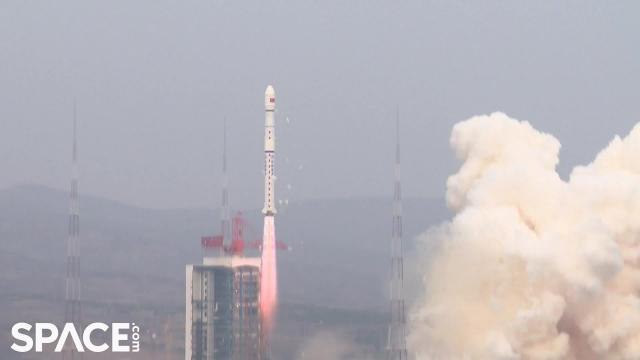 China launches experimental Shiyan 6 satellites - See it in slo-mo