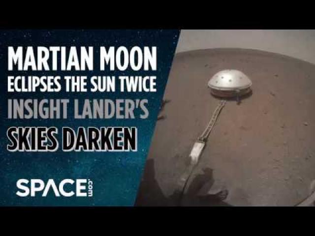 Martian Moon Eclipses Sun Twice - InSight's Skies Darken