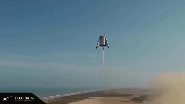 SpaceX Starhopper Launches on 500-Foot Test Flight