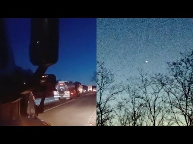 Extremely Bright UFO Light Filmed By Truck Driver on Highway I-78 Eastbound in Watchung, New Jersey