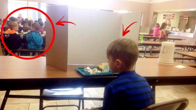 Mom visits her son in School Lunchroom, Then she saw what the teachers had done