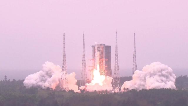 Blastoff! China's Long March 8 launches relay satellite on moon mission