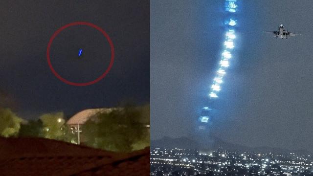 F15 Fighter jet flying by a UFO at Scottsdale, AZ, USA, March 2024 ????