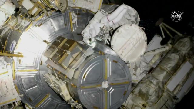 NASA astronauts begin spacewalk to prep ISS for solar array upgrades