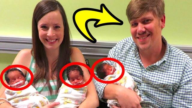 Mom Delivers Black Triplets – Dad Takes Closer Look Then Bursts Into Tears