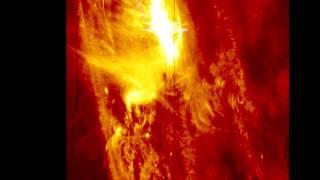 Strong Solar Flare Eruption Caught on Video