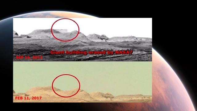 Exposed! Huge Building on Mars erased from Curiosity Image