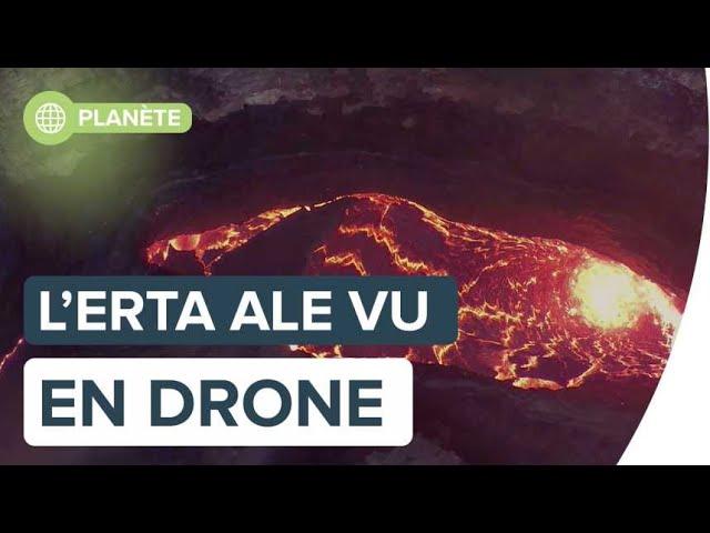 Erta Ale en drone : l'incroyable lac de lave du volcan par Olivier Grunewald | Futura