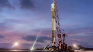 Falcon 9 First-Stage Sunrise Timelapse