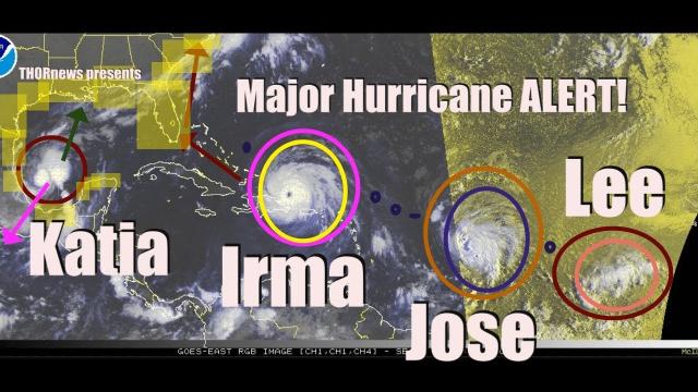 Hurricane Irma & Jose Danger to USA + Katia & Lee - Dangerous Atlantic Ocean
