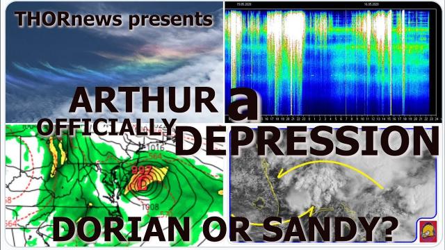 Arthur is officially a Depression. Will it become Hurricane Sandy or Dorian? + NW atmospheric river