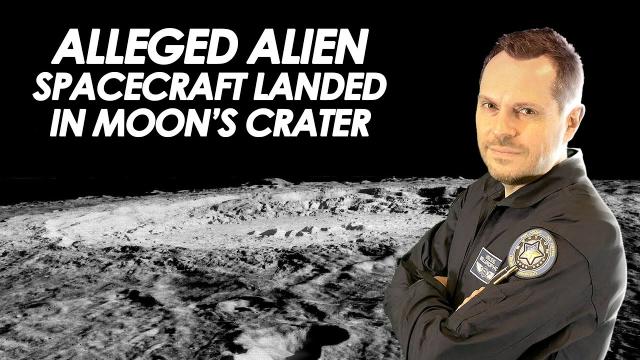 ???? Alleged Alien Spacecraft Landed In Moon's Crater