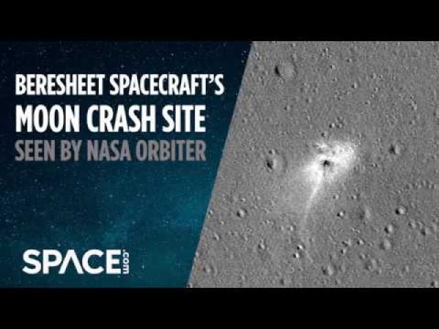 Beresheet Spacecraft's Moon Crash Site Seen by Orbiter