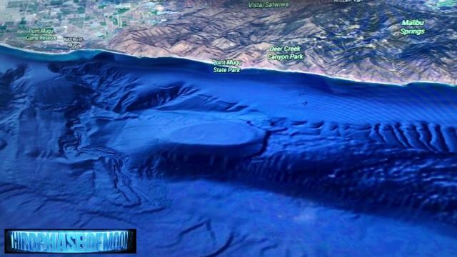 NEW 3-D Alien Mega-Structure Malibu Coast! Major Media Investigation? 8/10/2017