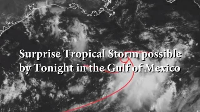 Surprise! Tropical Storm possible by Tonight in the Gulf of Mexico