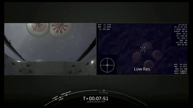 Splashdown! SpaceX Crew Dragon after successful abort test