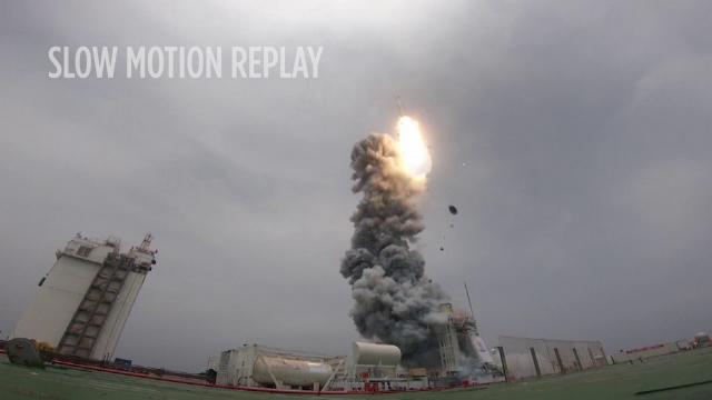 Amazing Views of China's Rocket Launch at Sea - Incl. Slo-Mo