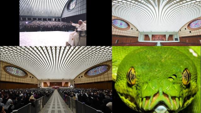 Reptilian Alien Snake? Bizarre Secrets Behind The Pope’s Audience Hall Exposed! 11/18/17