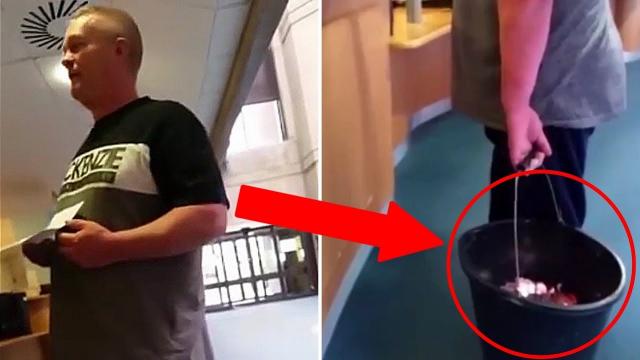 This Dad Got Fined For Taking His Son On Vacation, So He Showed Up Wielding A Bucket Of Coins