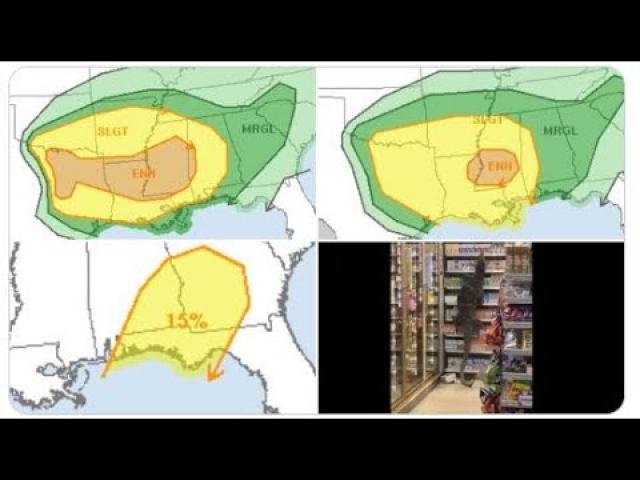 red alert. increased chance of severe weather for SE Thursday-Saturday & Reptile climbs Shelf