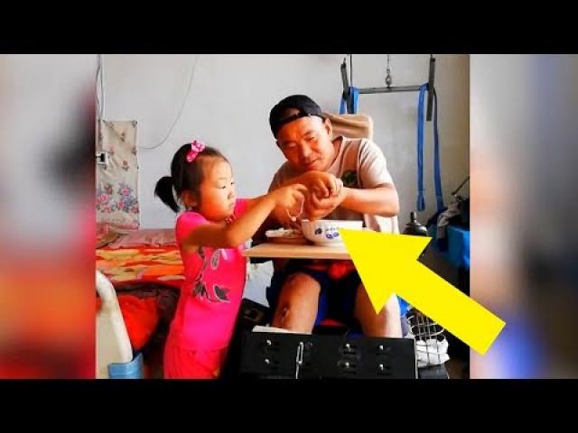 Six Year Old Girl Takes Care Of Paralyzed Father After Her Mother Abandoned Them
