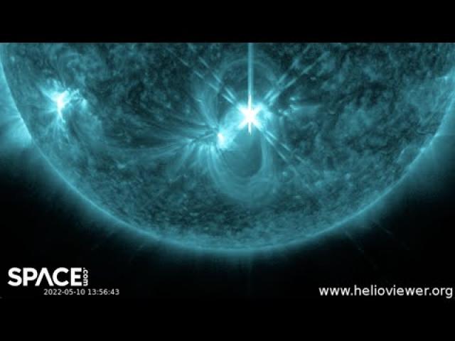 Sun blasts powerful Earth-directed X-flare! See spacecraft's view