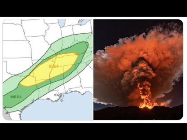 Red Alert! Tornado & Flash Flood Danger from Texas to Kentucky! + lots of Volcano & Solar Activity