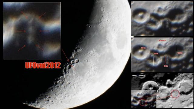 Telescope Moon: Giant Cigar UFO Found On Cyrillus and Catharina (Craters) Nov 13, 2018