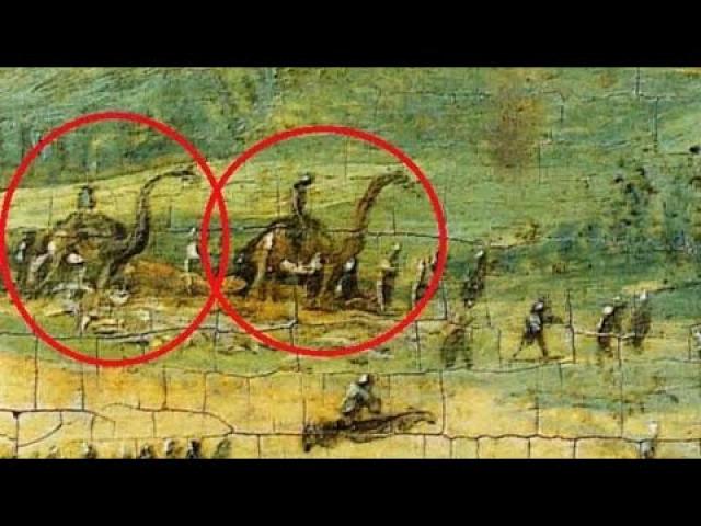 Why are there dinosaurs in this 16th century painting?