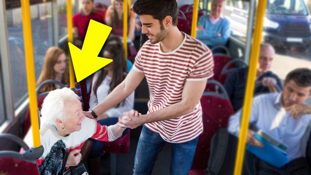 Boy Gives up His Seat for Old Lady on Bus, She Makes His Mom a Millionaire in Return