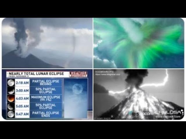 Volcano meets Tornado! Big Nor'Easter on November 23rd? Surprise* Aurora! Windy Montana & Wyoming!