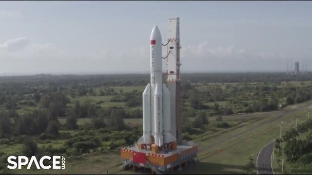 China rolls out Long March 5B Y3 rocket with new space station module