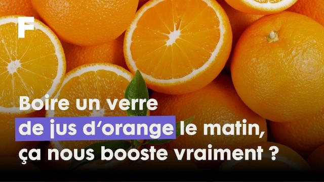 Boire un verre de jus d'orange le matin ça nous booste ? ????