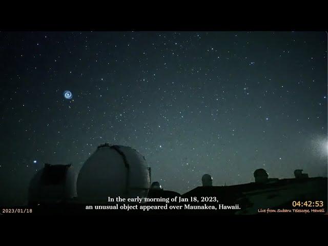 Strange blue spiral over Hawaii created by SpaceX rocket