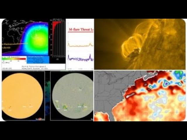 Big Nor'Easter & FIVE SUNSPOTS & M-Class Solar Flare & Texas/Oklahoma/Kansas Severe WX watch