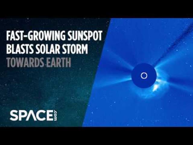 Fast-Growing Sunspot Blasts Solar Storm Towards Earth