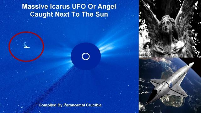 Massive Icarus UFO Or Angel Caught Near The Sun
