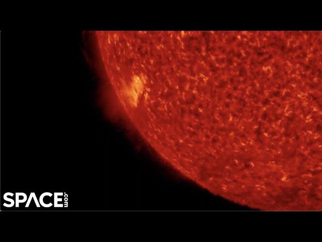 Sunspot spits fire and minor flares in stunning time-lapse