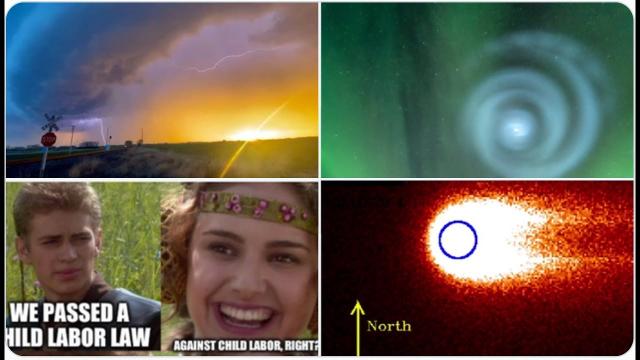 RED ALERT! Lots of Wild Weather on the way! Alaskan Sky Spiral! Mercury's Tail! and other stuff.